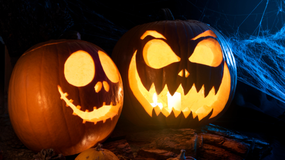 griezelige halloween pompoenen