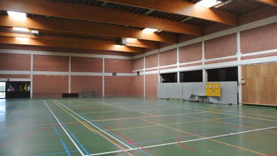 een foto van de sportzaal in OC De Spoele Otegem