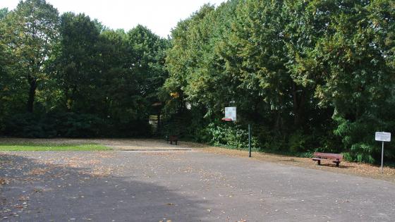 een foto van het basketveld van het Gemeentelijk Sportterrein Moen