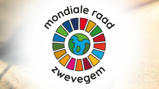 wereldkaart met logo van de mondiale raad
