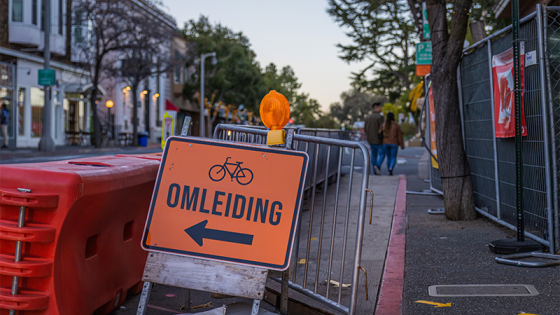 wegenwerken en hinder omleiding